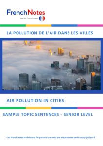 French Notes Sample Sentences On.... AIR POLLUTION